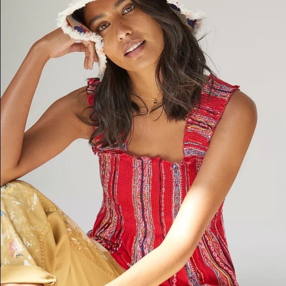 Smocked Babydoll Tank